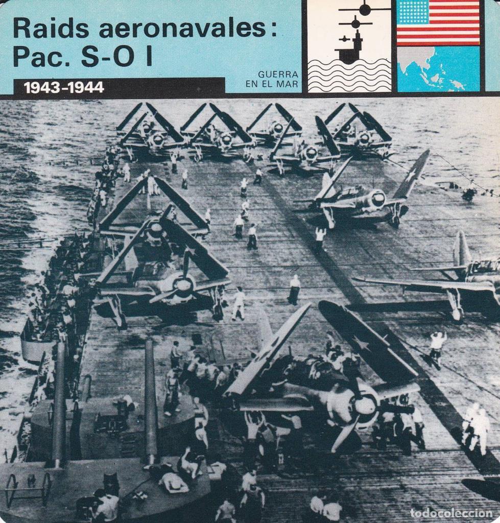 Cartes Postales: FICHA GUERRA EN EL MAR: RAIDS AERONAVALES: PAC. S-O I. 1943-1944 - NULL