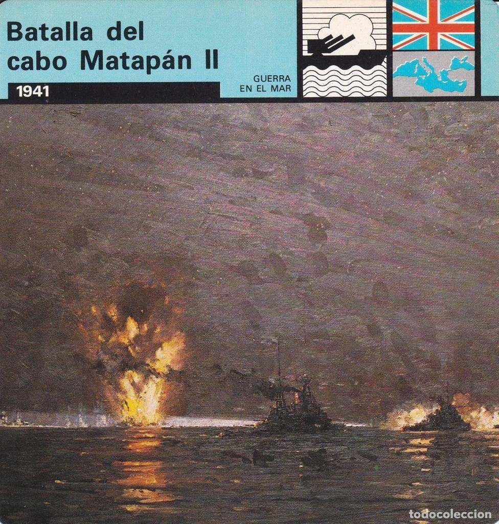 Cartes Postales: FICHA GUERRA EN EL MAR: BATALLA DEL CABO MATAPAN II. 1941 - NULL