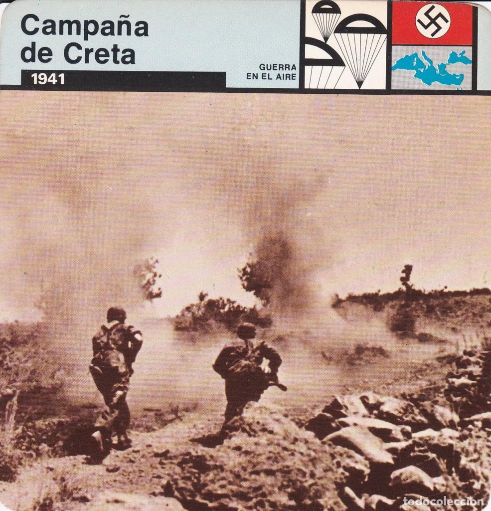 Postales: FICHA GUERRA EN EL AIRE: CAMPA&Ntilde;A DE CRETA. 1941 - NULL - Foto 1