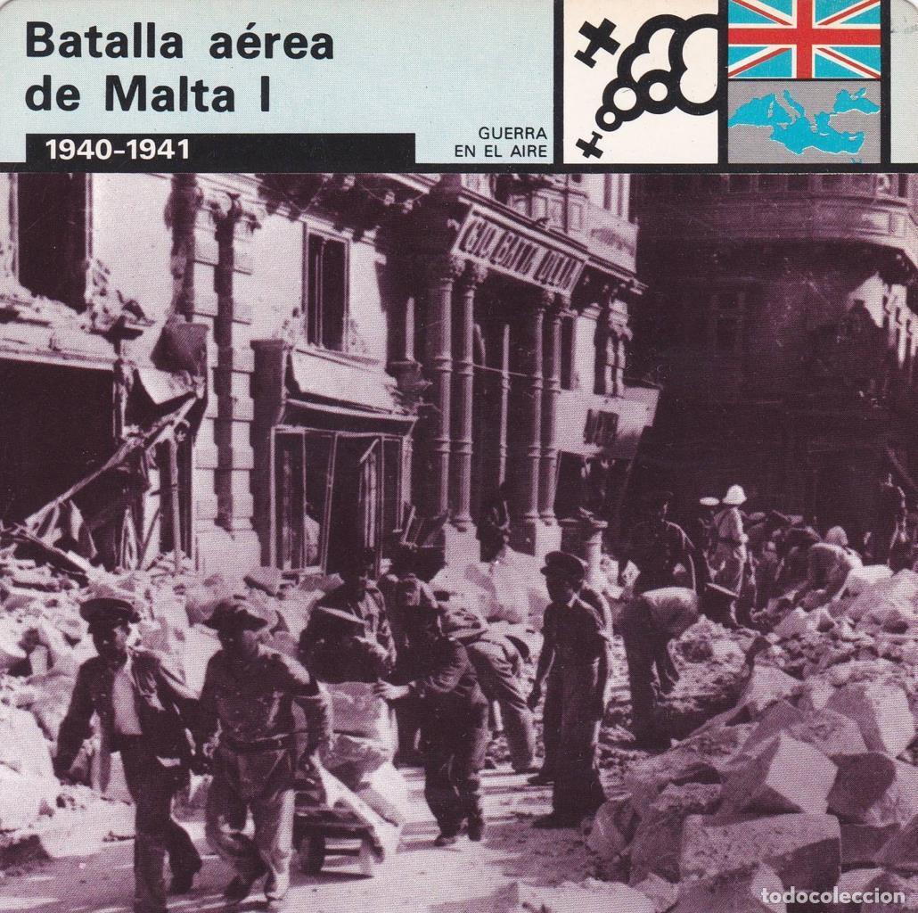 Postcards: FICHA GUERRA EN EL AIRE: BATALLA AEREA DE MALTA I. 1940-1941 - NULL