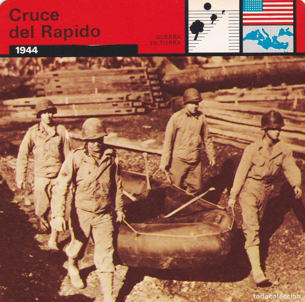 Postcards: FICHA GUERRA EN TIERRA: CRUCE DEL RAPIDO. 1944 - NULL