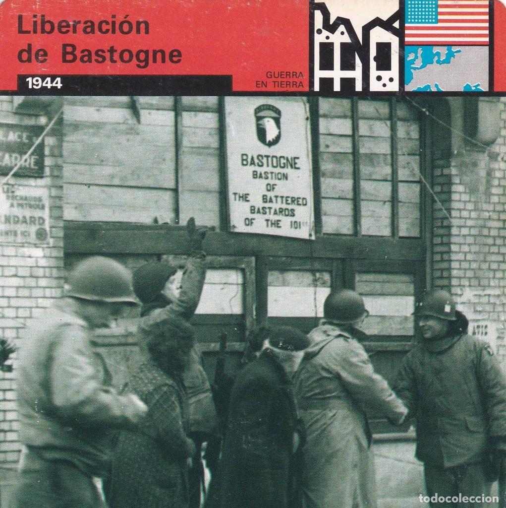 Postcards: FICHA GUERRA EN TIERRA: LIBERACION DE BASTOGNE. 1944 - NULL