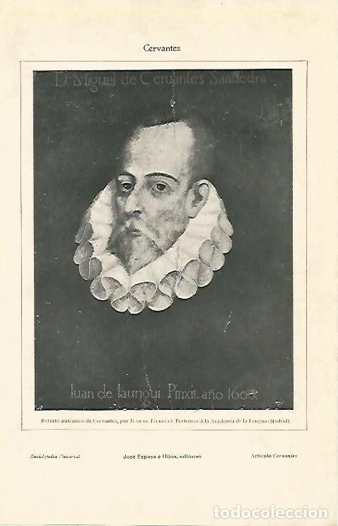 Postkarten: LAMINA ESPASA 2883: Retrato de Cervantes por Juan de Jauregui - Varios Autores