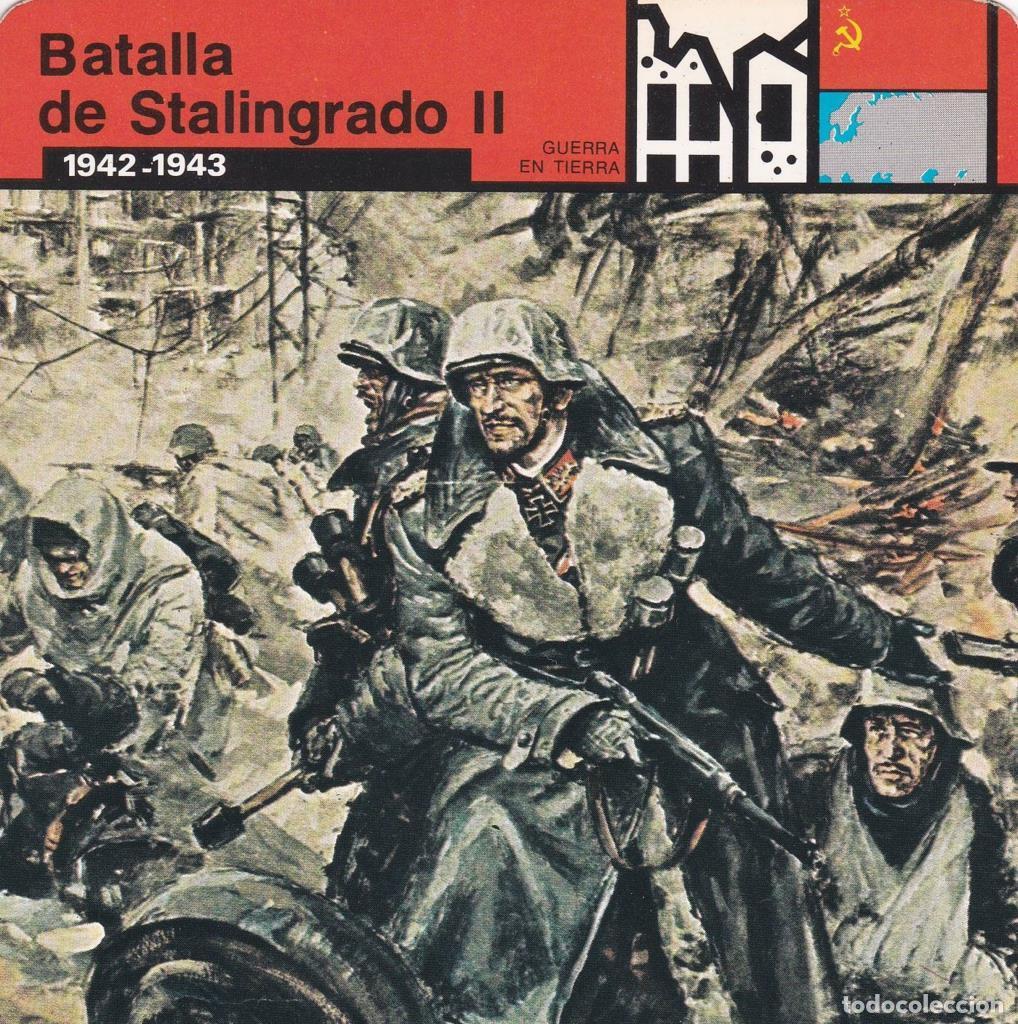 Postcards: FICHA GUERRA EN TIERRA: BATALLA DE STALINGRADO II. 1942-1943 - NULL