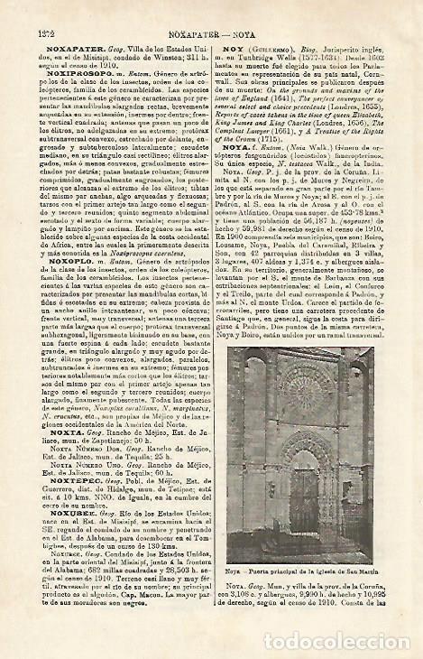 Postais: LAMINA ESPASA 20297: Iglesia de San Martin en Noya - Varios