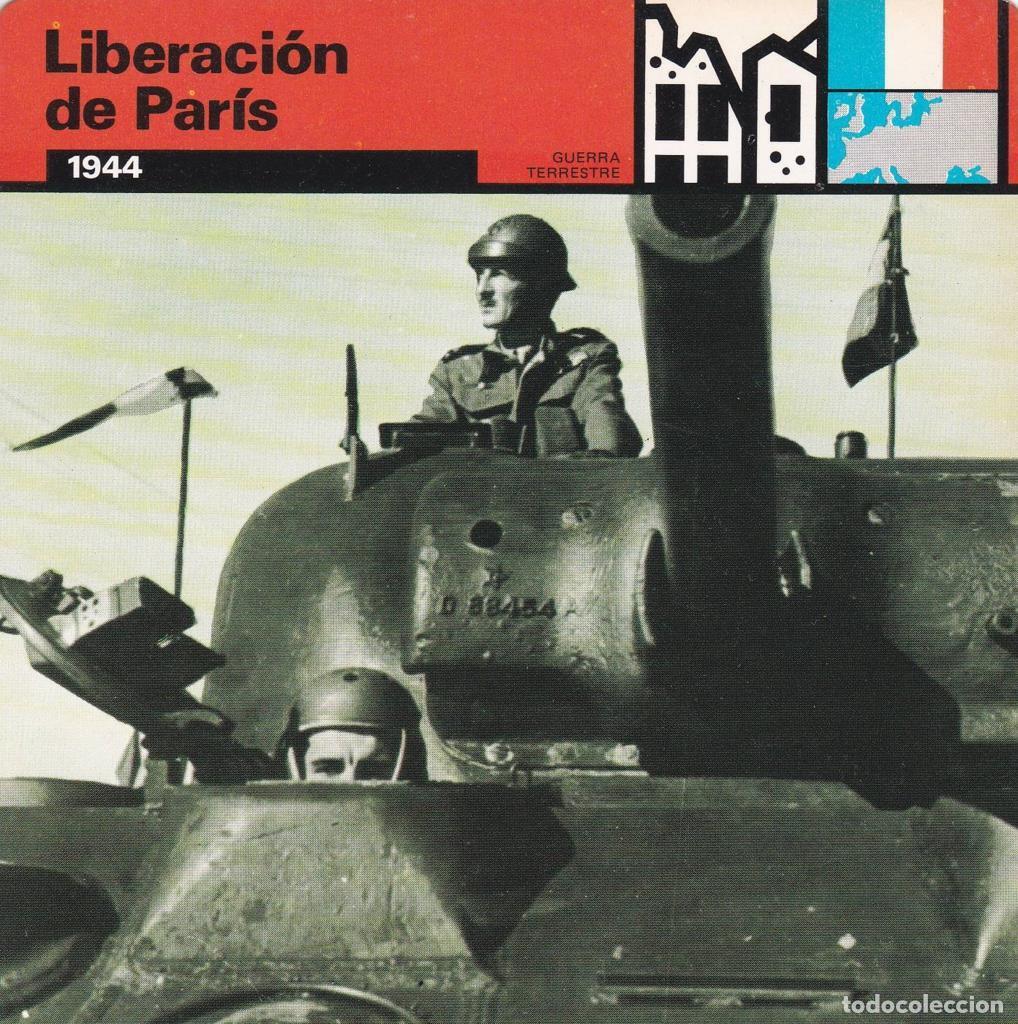Postcards: FICHA GUERRA EN TIERRA: LIBERACION DE PARIS. 1944 - NULL