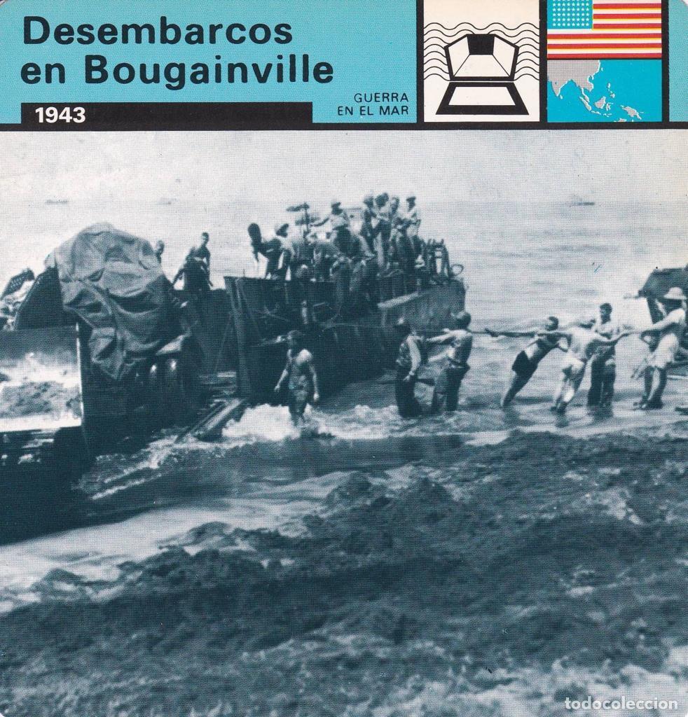 Postkarten: FICHA GUERRA EN EL MAR: DESEMBARCOS EN BOUGAINVILLE. 1943 - NULL