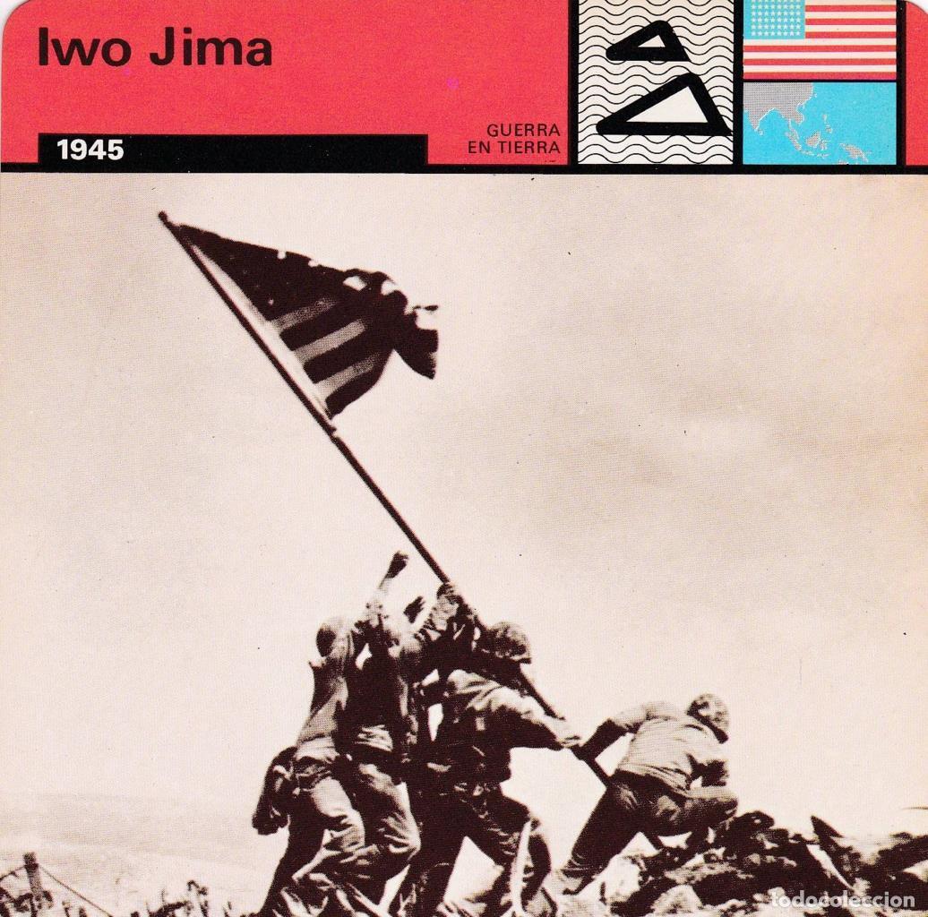 Postales: FICHA GUERRA EN TIERRA: IWO JIMA. 1945 - NULL