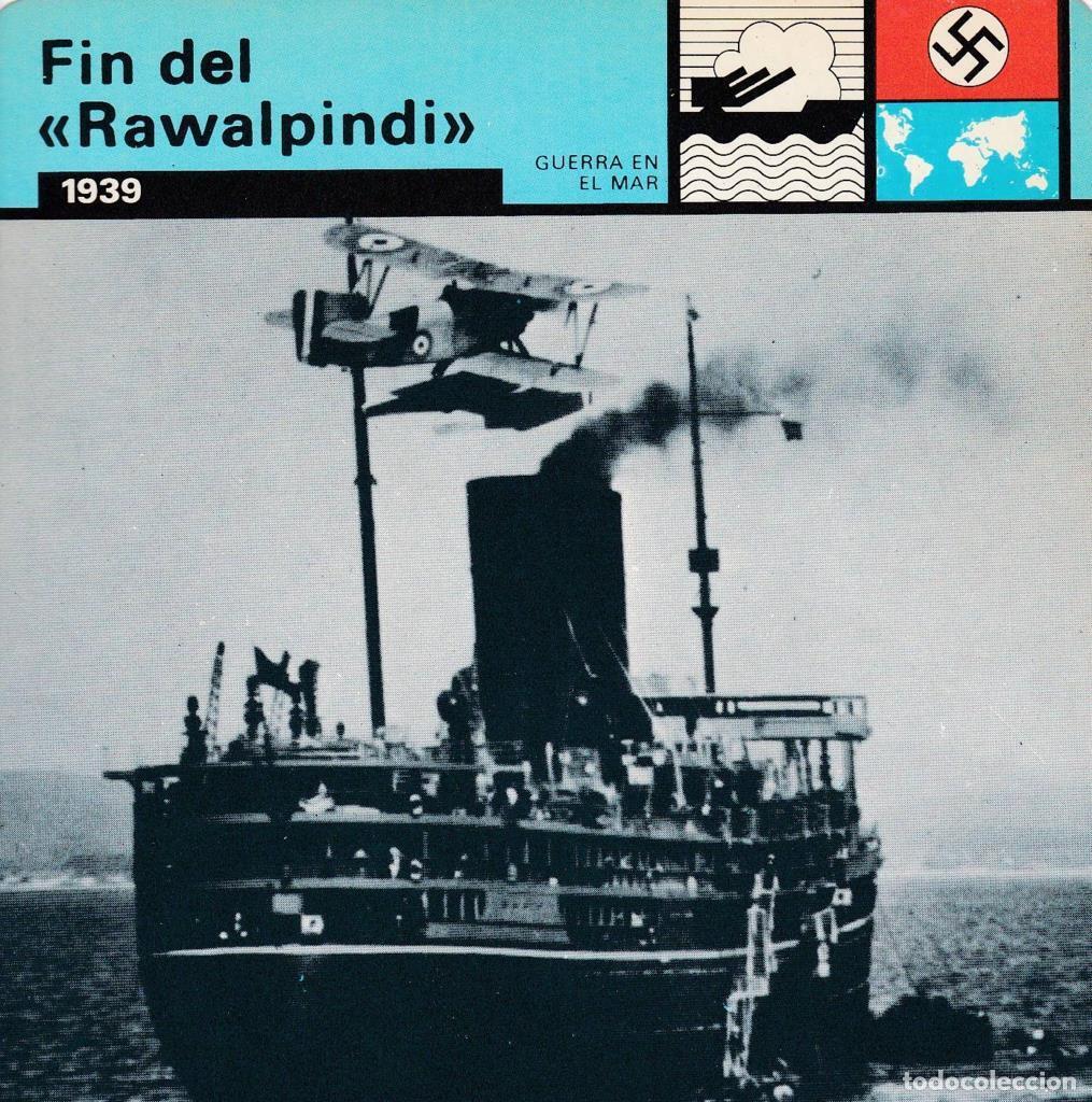 Cartoline: FICHA GUERRA EN EL MAR: FIN DEL RAWALPINDI&rdquo;. 1939&rdquo; - NULL