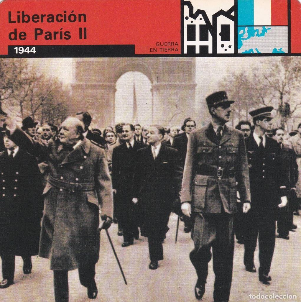 Cartoline: FICHA GUERRA EN TIERRA: LIBERACION DE PARIS II. 1944 - NULL