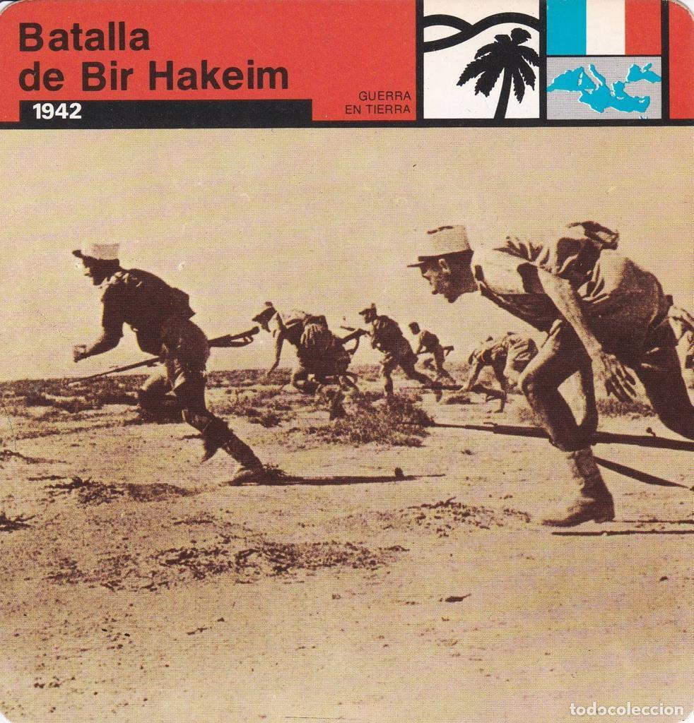 Cartoline: FICHA GUERRA EN TIERRA: BATALLA DE BIR HAKEIM. 1942 - NULL
