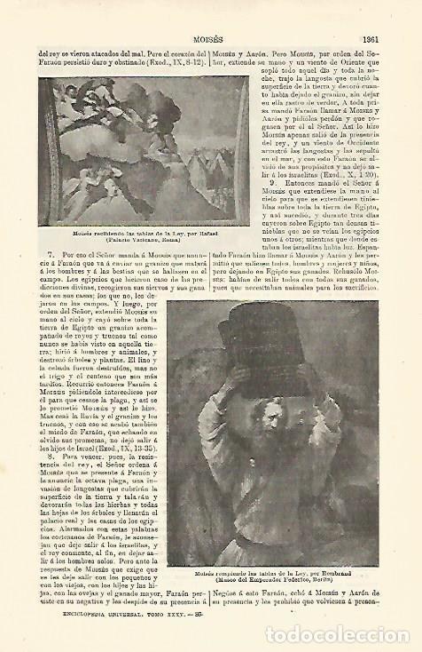 Postais: LAMINA ESPASA 24176: Moises por Rafael y Rembrandt - Varios