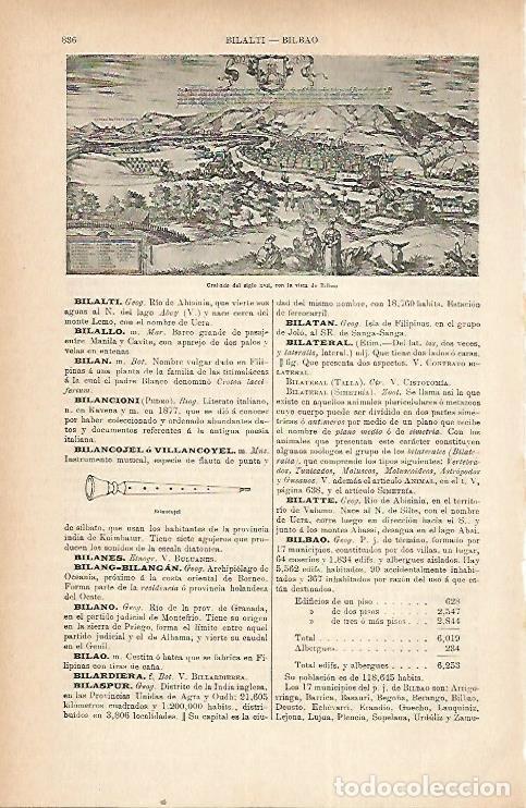 Postais: LAMINA ESPASA 22251: Vista de Bilbao grabado del siglo XVII - Varios