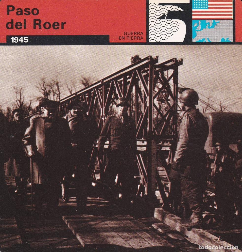 Postales: FICHA GUERRA EN TIERRA: PASO DEL ROER. 1945 - NULL