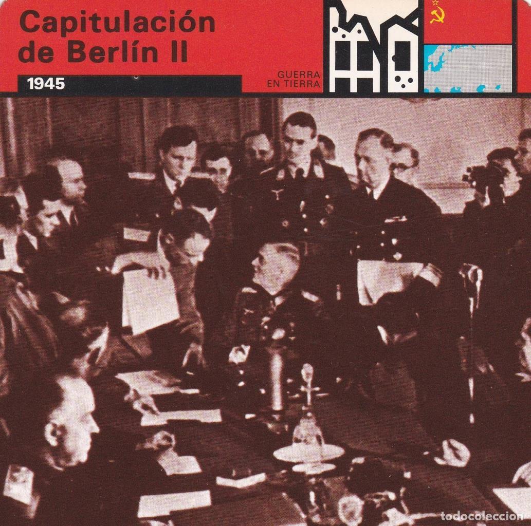 Postales: FICHA GUERRA EN TIERRA: CAPITULACION DE BERLIN II. 1945 - NULL
