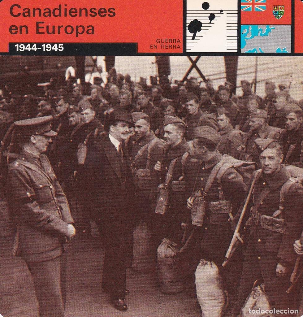 Postales: FICHA GUERRA EN TIERRA: CANADIENSES EN EUROPA. 1944-1945 - NULL