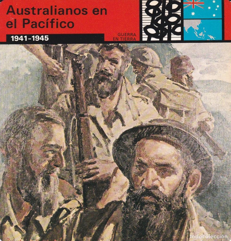 Postales: FICHA GUERRA EN TIERRA: AUSTRALIANOS EN EL PACIFICO. 1941-1945 - NULL