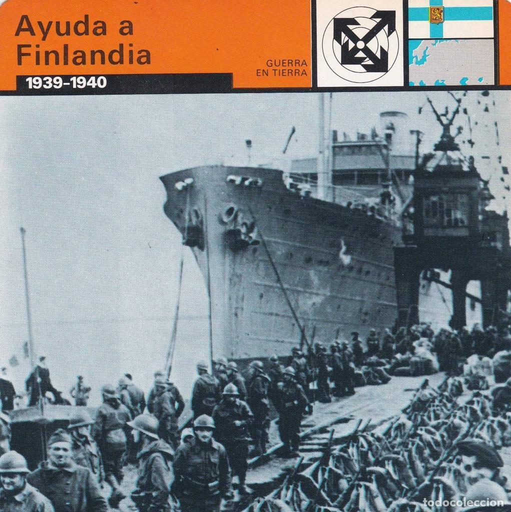 Postales: FICHA GUERRA EN TIERRA: AYUDA A FINLANDIA. 1939-1940 - NULL