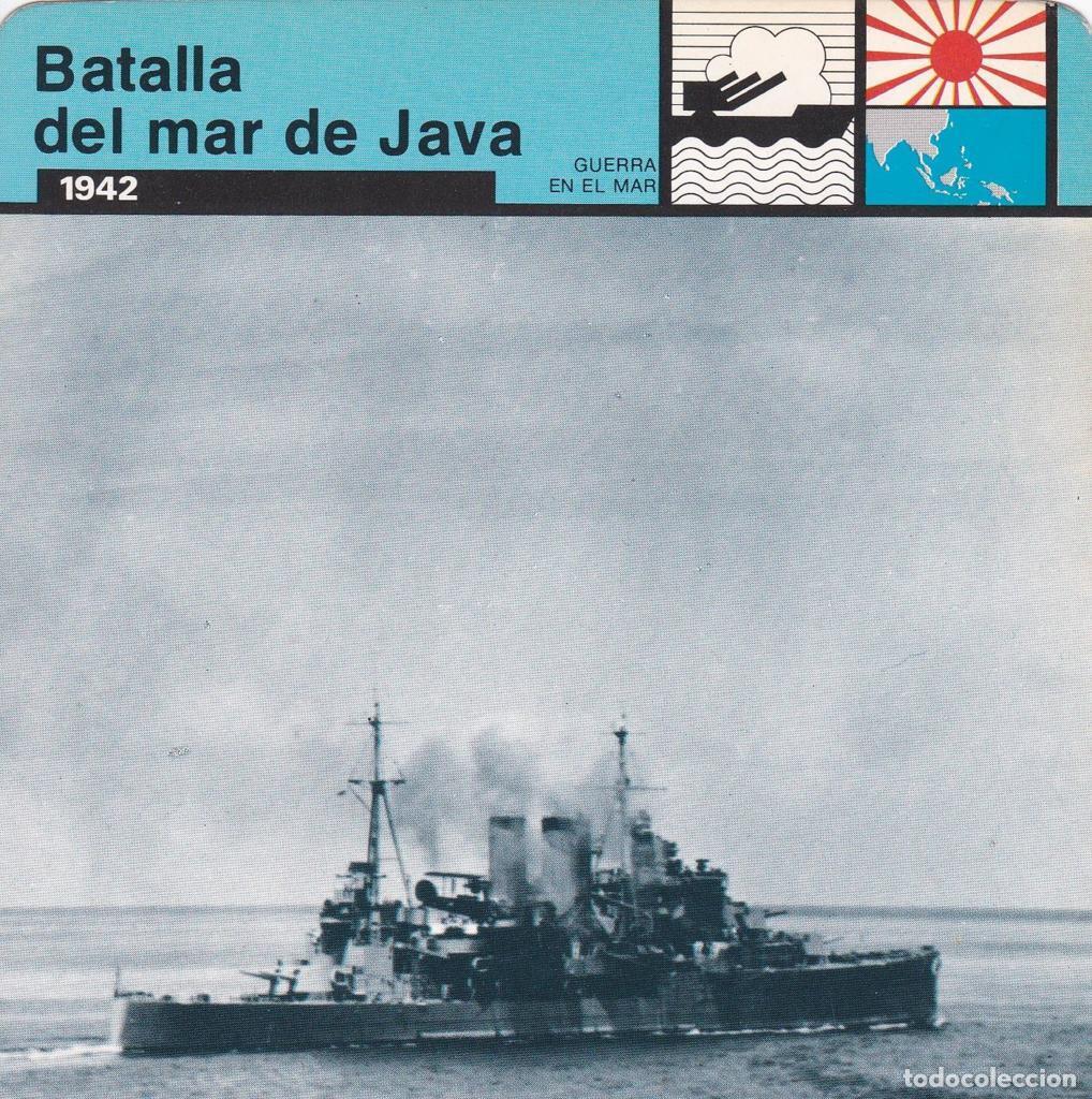 Cartes Postales: FICHA GUERRA EN EL MAR: BATALLA DEL MAR DE JAVA. 1942 - NULL