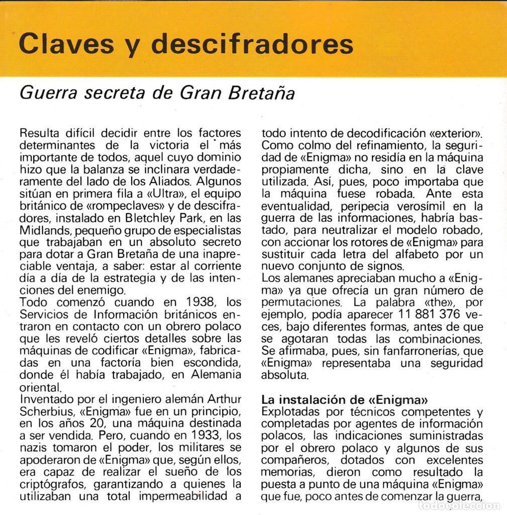 Cartes Postales: CRONOLOGIA: CLAVES Y DESCIFRADORES. TRIPTICO - NULL