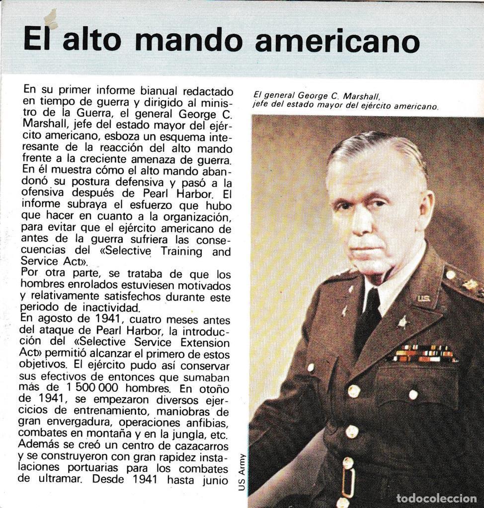 Cartes Postales: CRONOLOGIA: EL ALTO MANDO AMERICANO. TRIPTICO - NULL