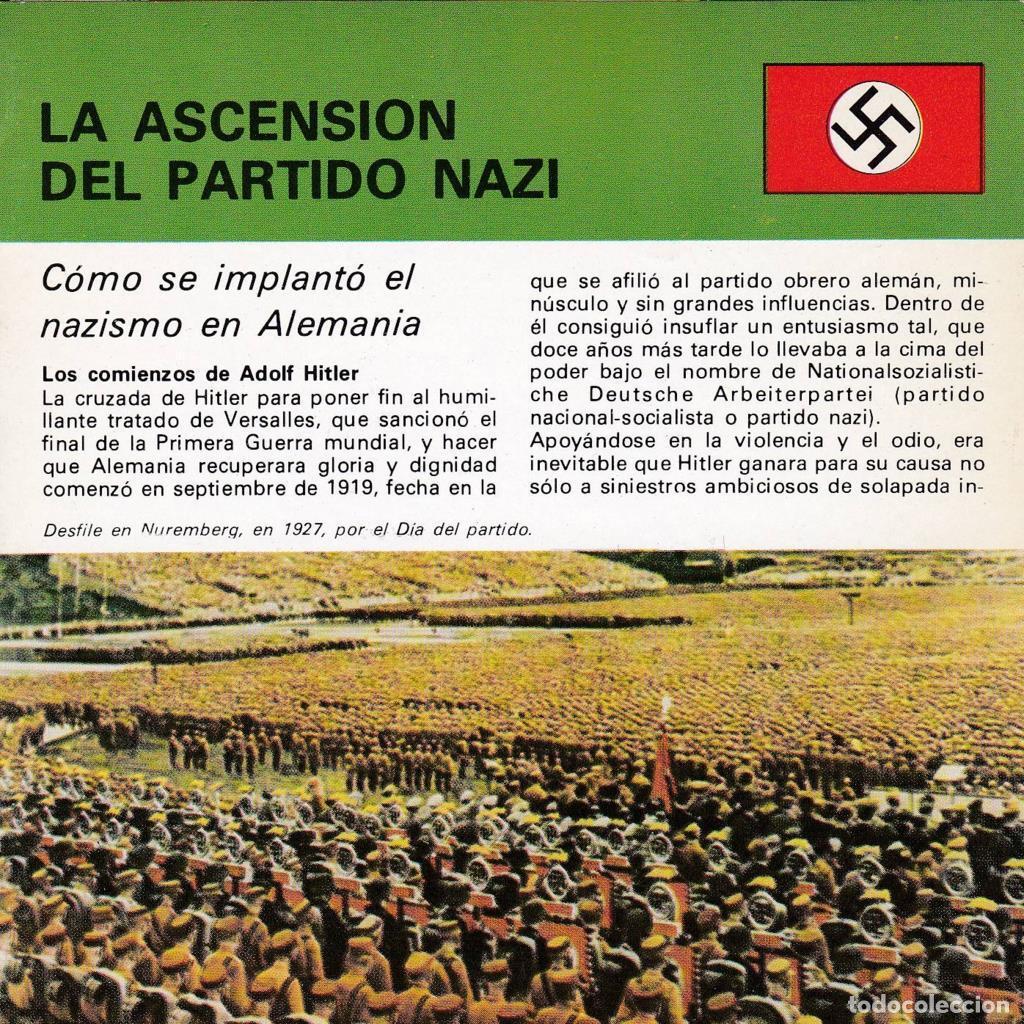 Cartes Postales: CRONOLOGIA: LA ASCENSION DEL PARTIDO NAZI. TRIPTICO - NULL