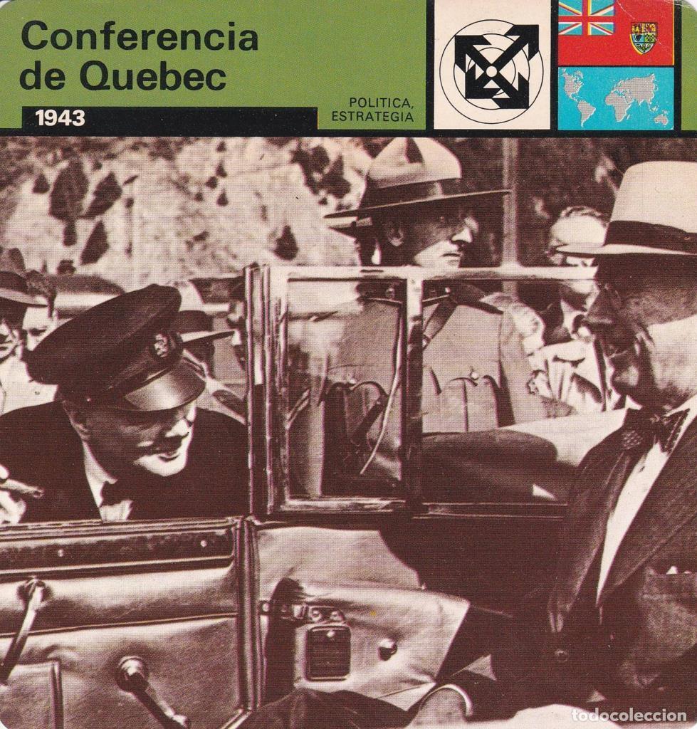 Postkarten: FICHA POLITICA, ESTRATEGIA: CONFERENCIA DE QUEBEC. 1943 - NULL