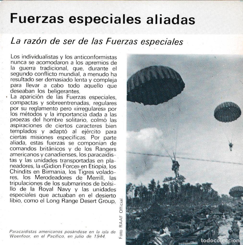 Cartes Postales: CRONOLOGIA: FUERZAS ESPECIALES ALIADAS. TRIPTICO - NULL