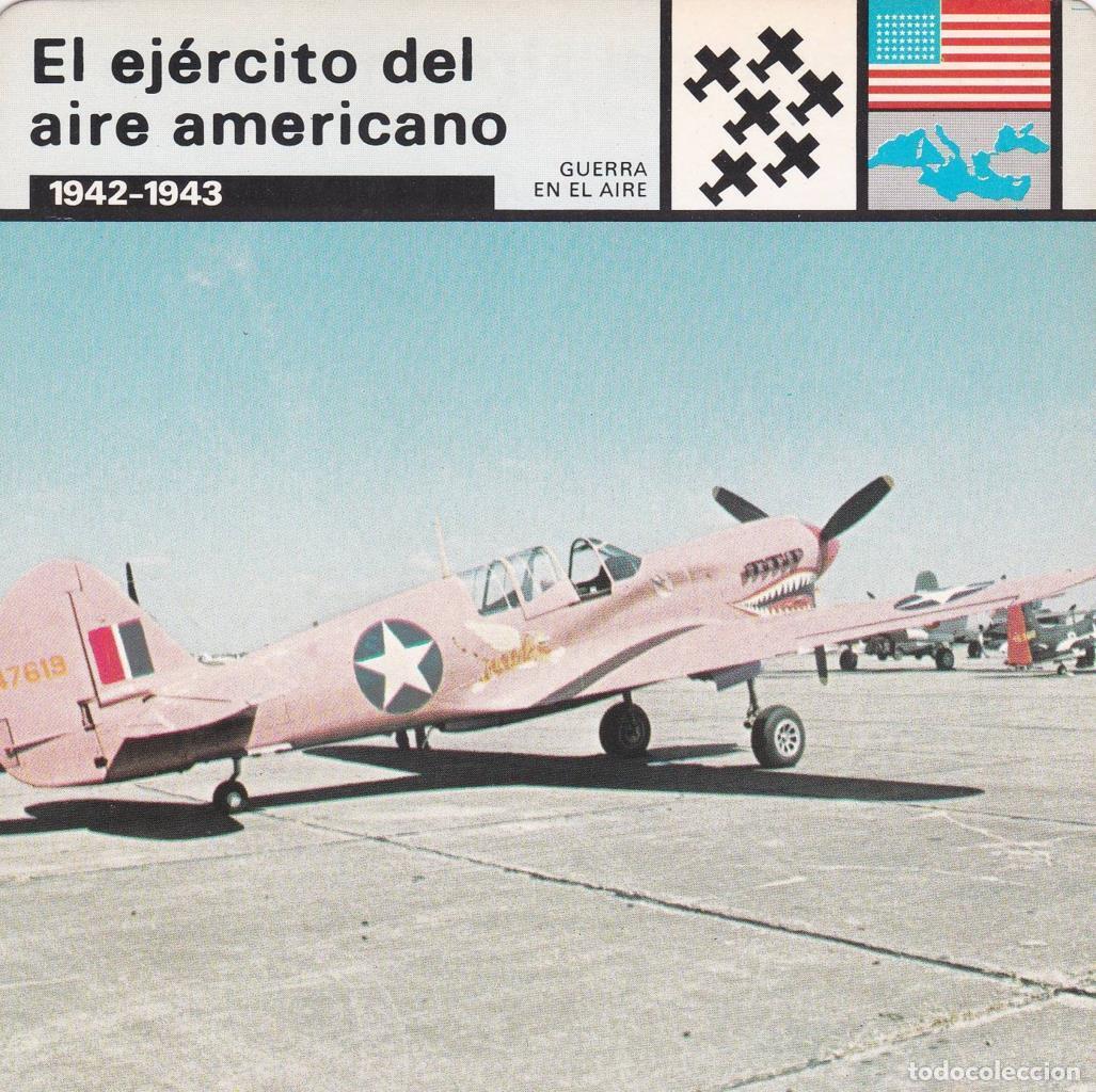 Postales: FICHA GUERRA EN EL AIRE: EL EJERCITO DEL AIRE AMERICANO. 1942-1943 - NULL