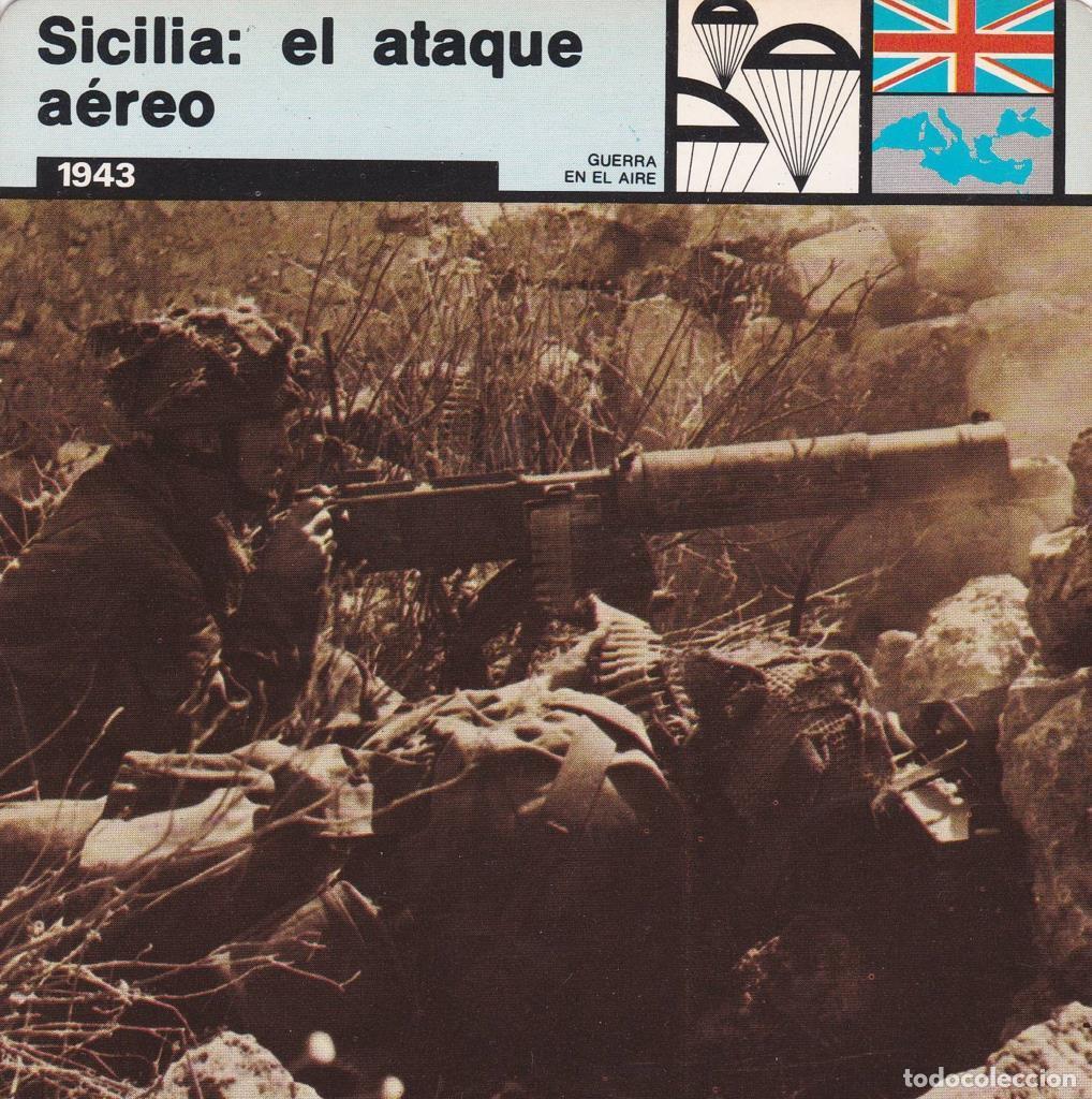 Cartes Postales: FICHA GUERRA EN EL AIRE: SICILIA: EL ATAQUE AEREO. 1943 - NULL