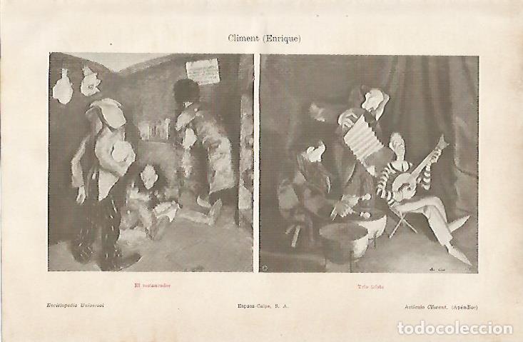 Cartoline: LAMINA ESPASA 25001: El restaurador y Trio triste por E. Climent - Varios