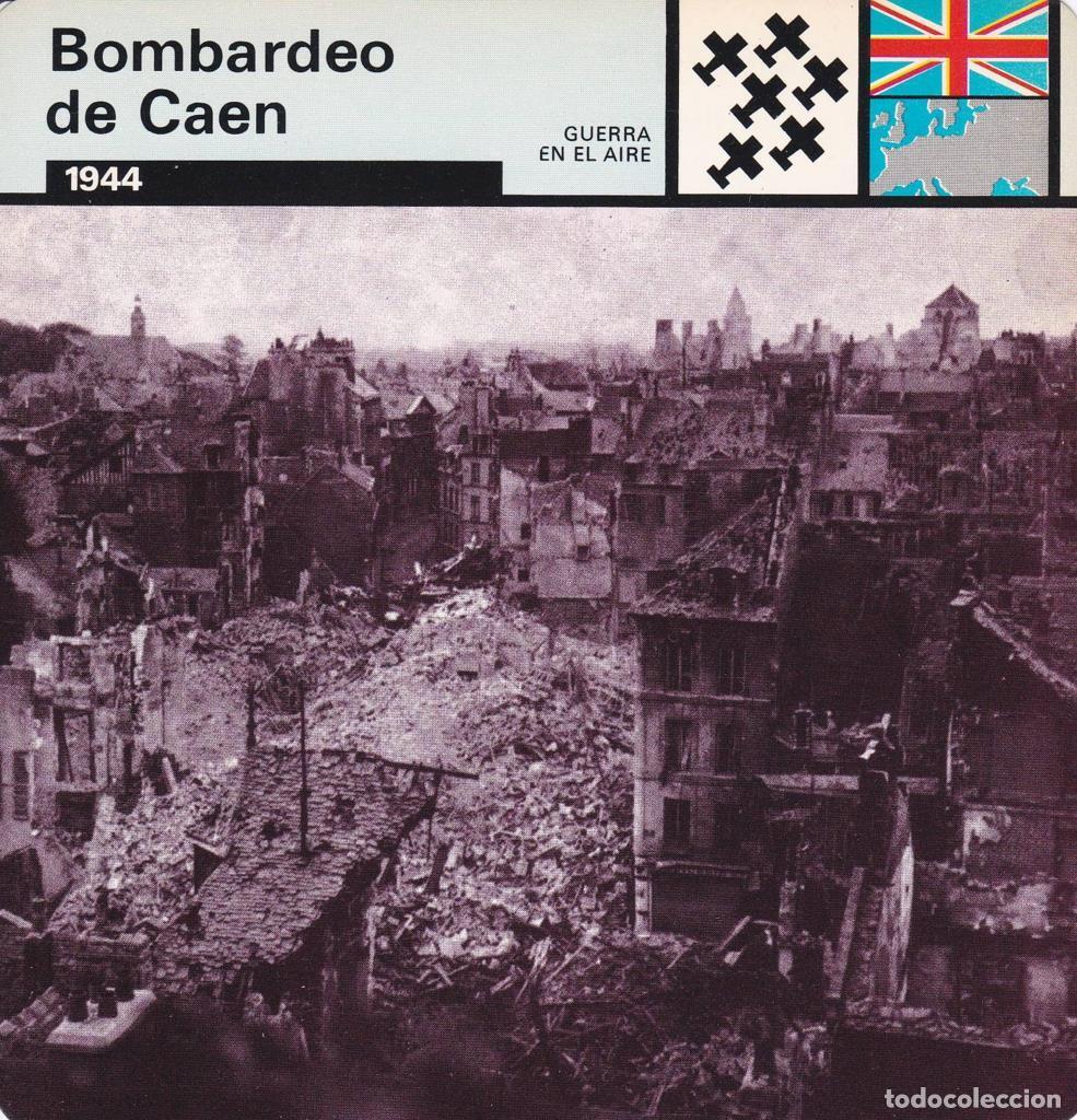 Cartes Postales: FICHA GUERRA EN EL AIRE: BOMBARDEO DE CAEN. 1944 - NULL