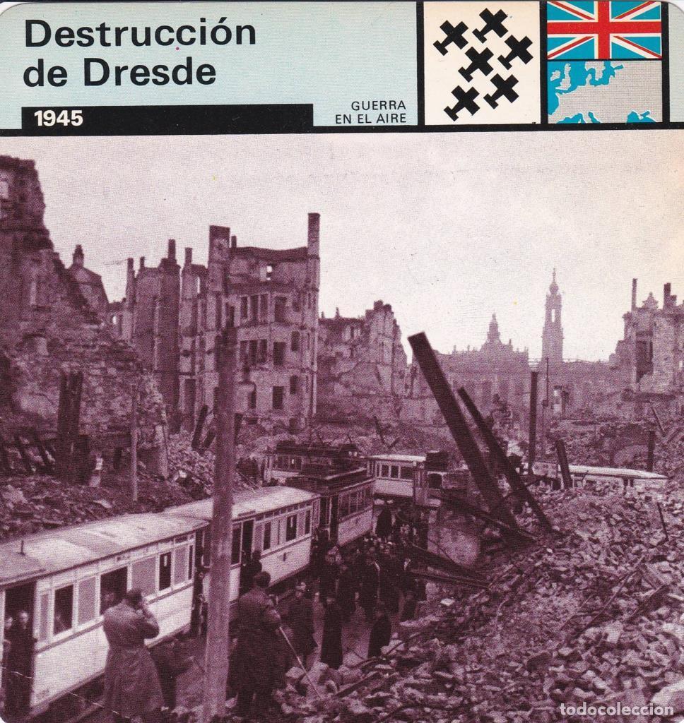 Cartes Postales: FICHA GUERRA EN EL AIRE: DESTRUCCION DE DRESDE. 1945 - NULL