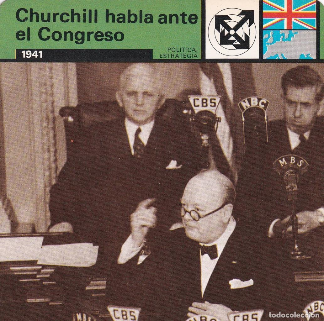 Cartes Postales: FICHA POLITICA, ESTRATEGIA: CHURCHILL HABLA ANTE EL CONGRESO. 1941 - NULL