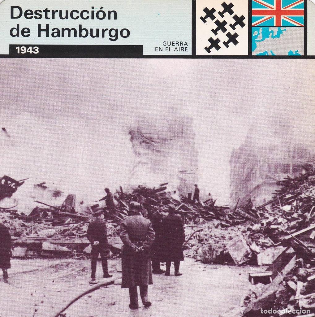 Postais: FICHA GUERRA EN EL AIRE: DESTRUCCION DE HAMBURGO. 1943 - NULL