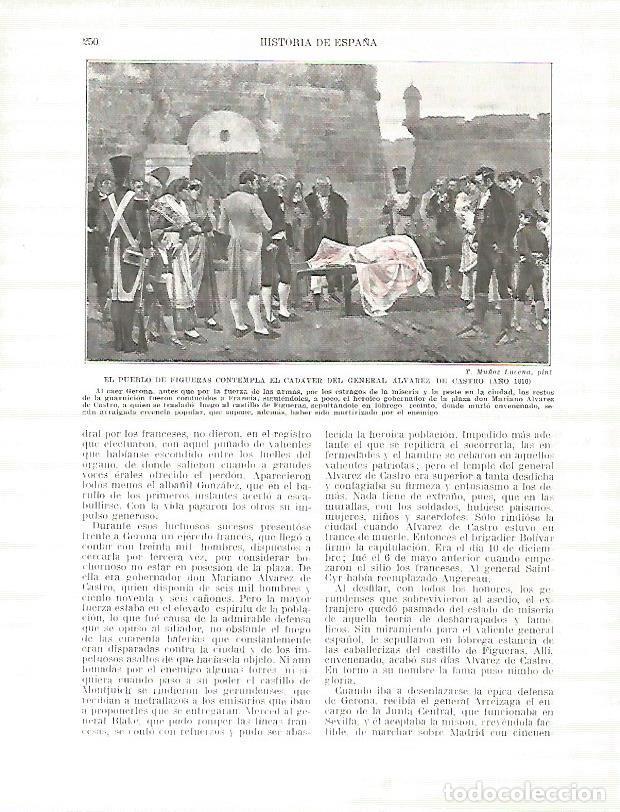 Cartes Postales: LAMINA 9243: El cadaver del General Alvarez de Castro en Figueres Girona en 1810 - Manuel Rodriguez