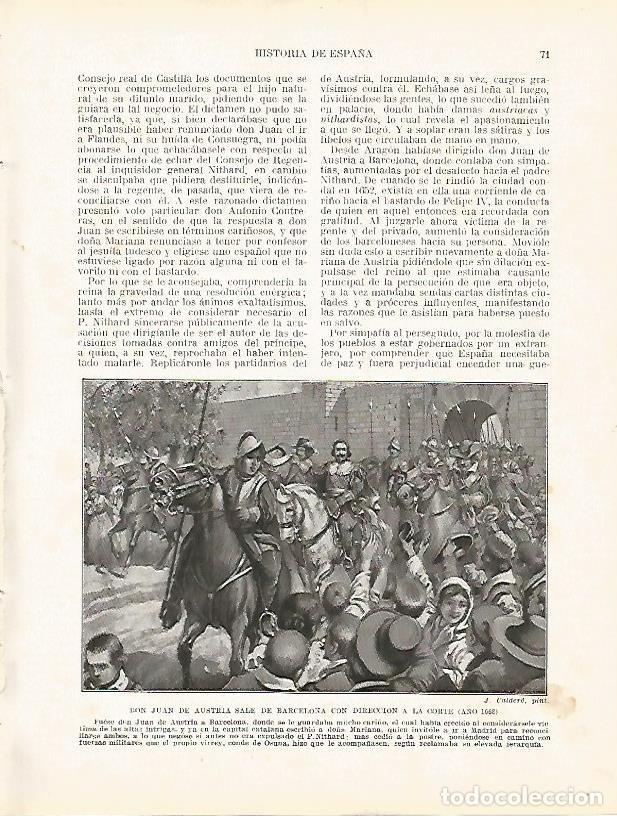 Cartoline: LAMINA 9139: Juan de Austria sale de Barcelona hacia la Corte en 1662 - Manuel Rodriguez Codola