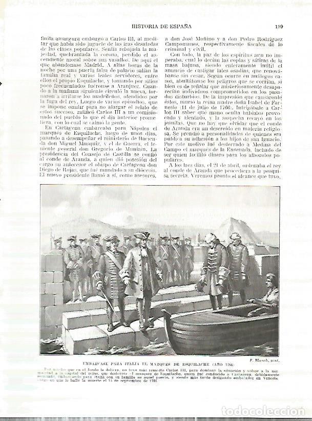 Postcards: LAMINA 9213: El Marques de Esquilache se embarca para Italia en 1766 - Manuel Rodriguez Codola