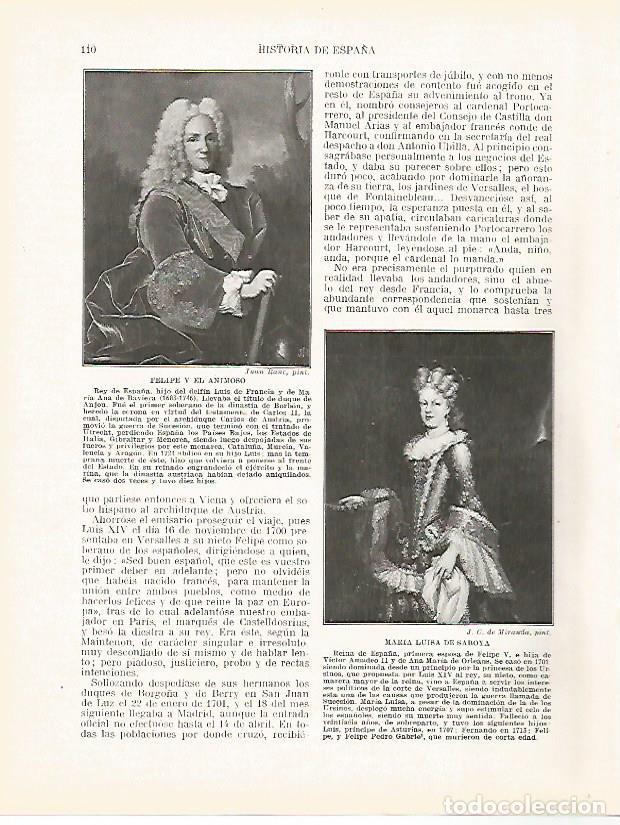 Cartoline: LAMINA 9160: Retratos de Felipe V el Animoso y Maria Luisa de Saboya - Manuel Rodriguez Codola