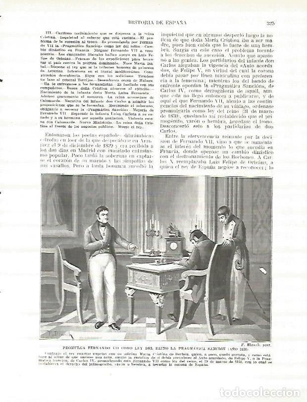 Postcards: LAMINA 9286: Fernando VII promulga como ley la Pragmatica Sancion en 1830 - Manuel Rodriguez Codola