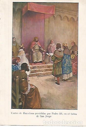 Cartoline: LAMINA 13777: Cortes de Barcelona con Pedro III - Alfredo Opisso