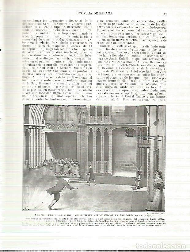 Postais: LAMINA 9180: Las mujeres y ni&ntilde;os de Barcelona se refugian en las iglesias en 1714 - Manuel Rodriguez