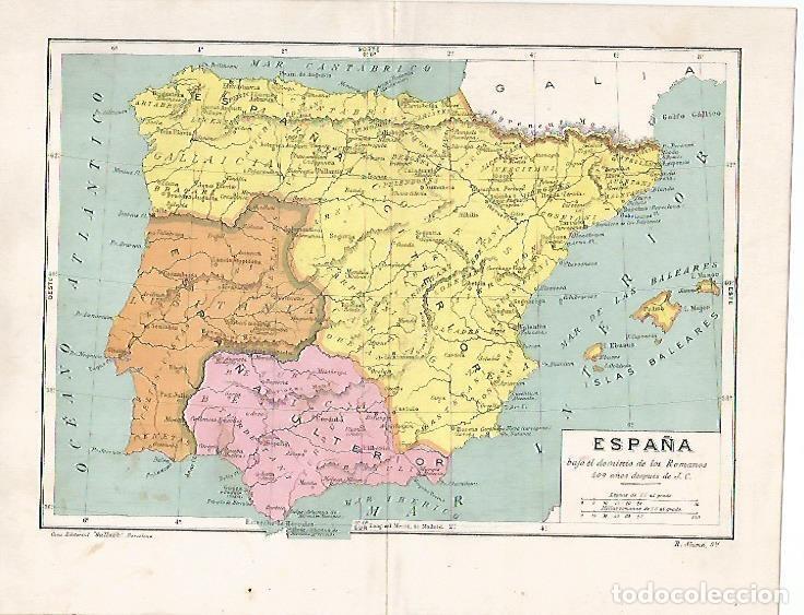 Postales: LAMINA 13743: Mapa de Espa&ntilde;a en el 409 - Alfredo Opisso