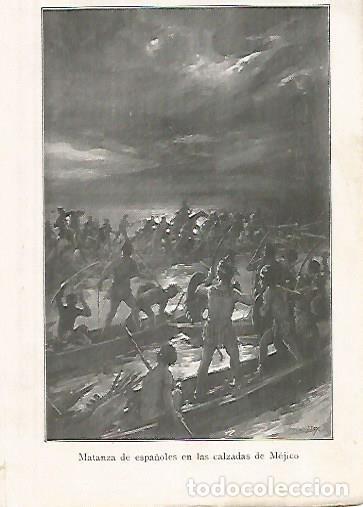 Cartoline: LAMINA 13756: Matanza en las calzadas de Mexico - Alfredo Opisso