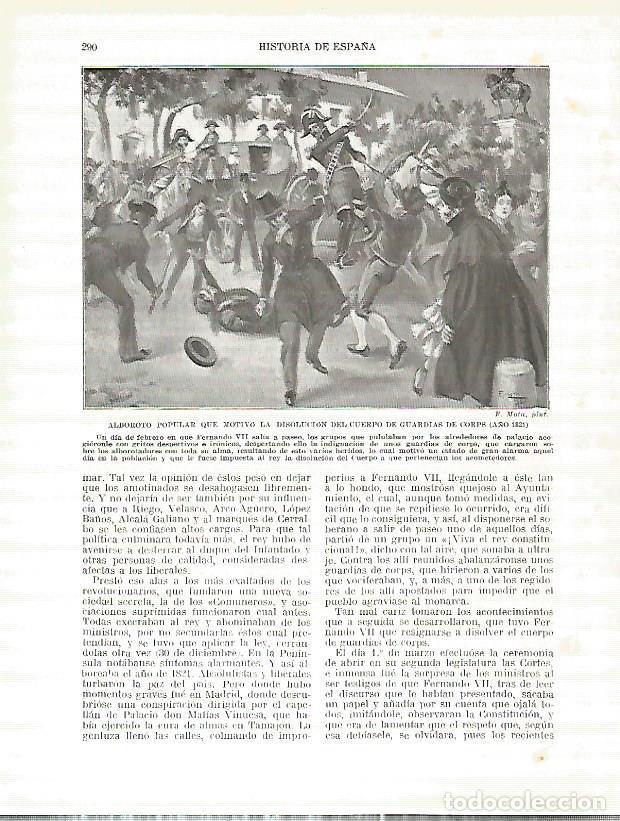 Postkarten: LAMINA 9267: Alboroto popular que provoco la disolucion del Cuerpo de Guarda de Corps en 1821 - Manu