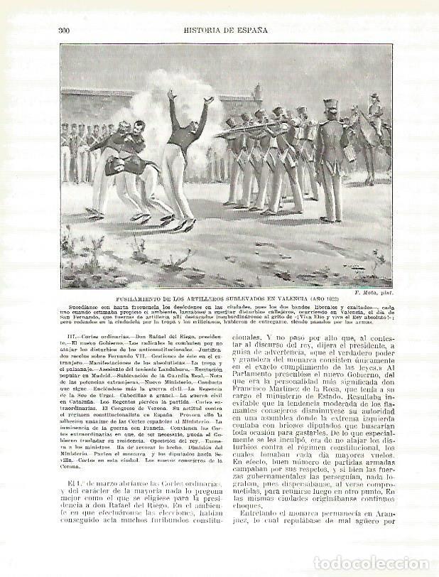 Postkarten: LAMINA 9272: Fusilamiento de los artilleros sublevados en Valencia en 1822 - Manuel Rodriguez Codola