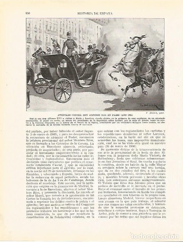 Postkarten: LAMINA 9354: Atentado contra Maura en Barcelona en 1904 - Manuel Rodriguez Codola