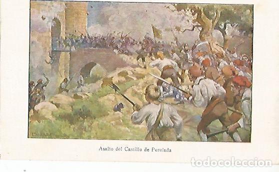 Cartoline: LAMINA 13830: Asalto al Castillo de Perelada - Alfredo Opisso