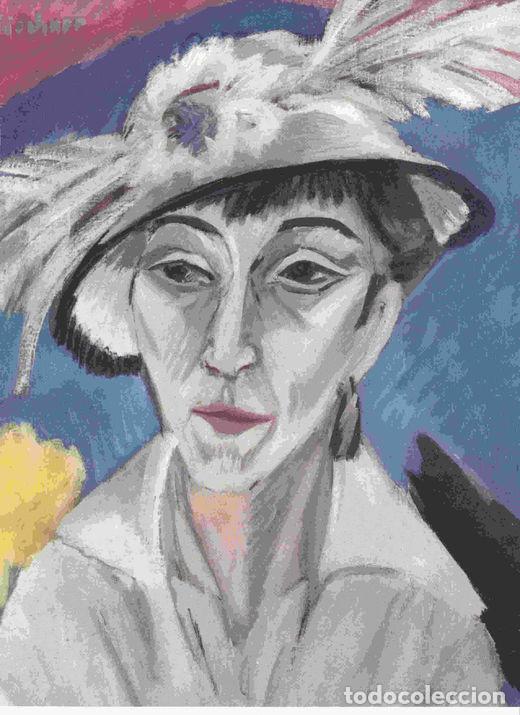 Postales: LAMINA 6742: Ernst Ludwig Kirchner Mujer enferma con sombrero - Varios