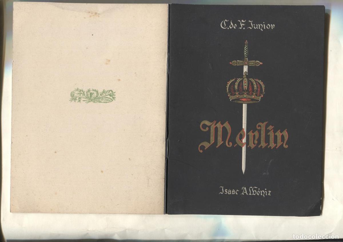 Postales: Libreto opera Merlin de Isaac Albeniz en el teatro tivoli en 1950 - NULL